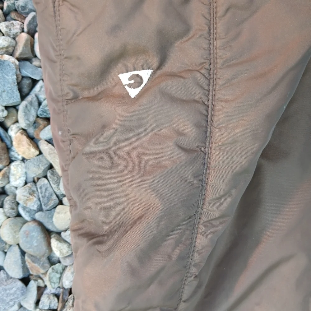 Gerry Nylon Ski Snow Pants Bib Overalls Mens XLarge Brown